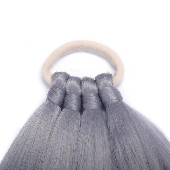 Coada de par pentru impletituri, Grey 70 cm
