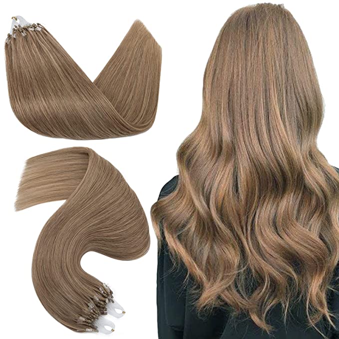 Extensii de păr cu microring Blond Inchis #12