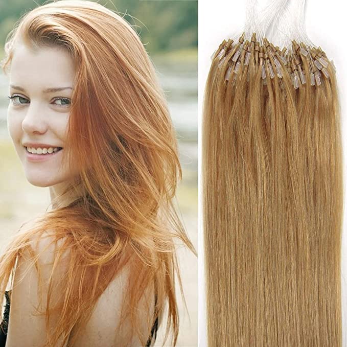 Extensii de păr cu microring Blond Strawberry #27