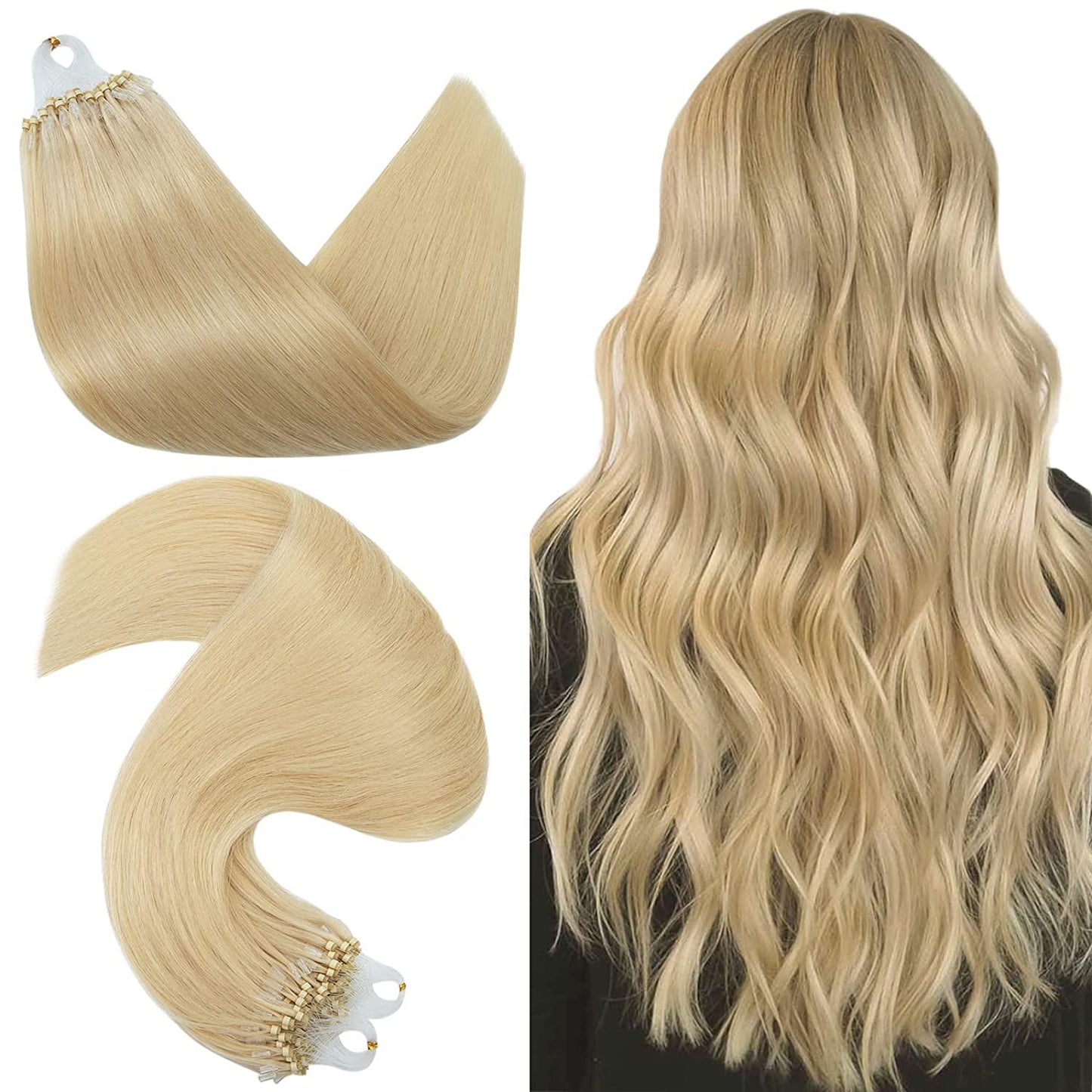 Extensii de păr cu microring Blond Auriu #24