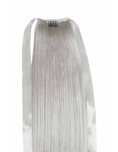 Coada din Par Natural Silver Grey