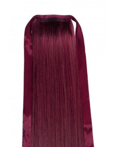 Coada din Par Natural Burgundy