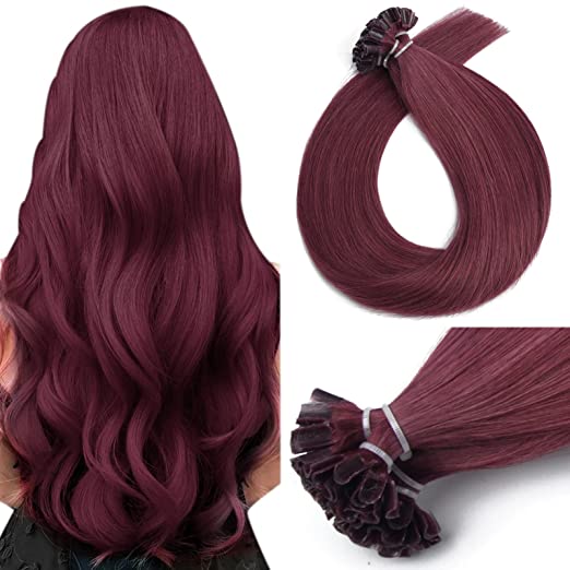 Extensii de par cu cheratina Roscat Burgundy #33J