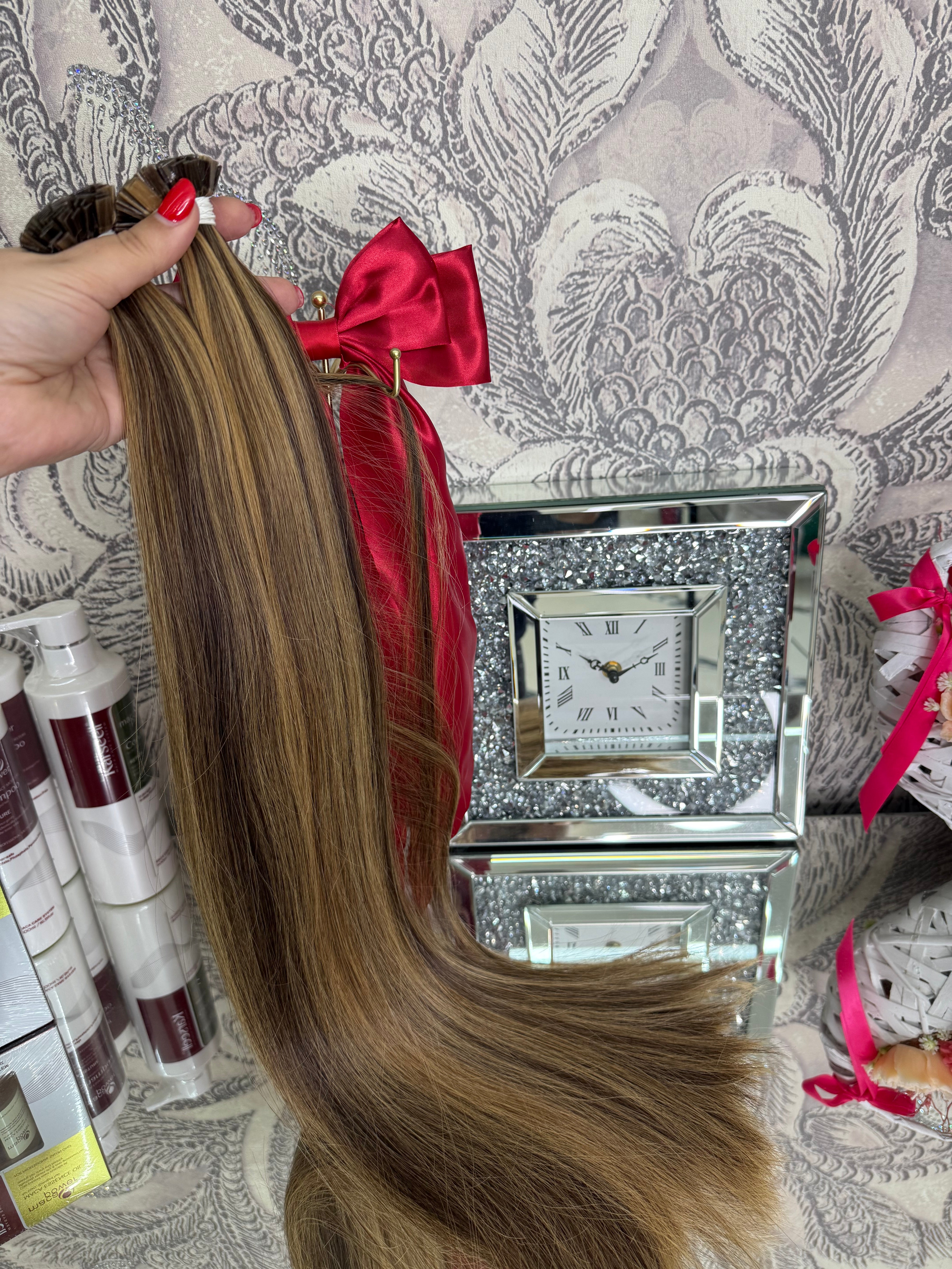 Extensii Cheratina Par Rusesc Balayage Saten Ciocolatiu Saten Aluna