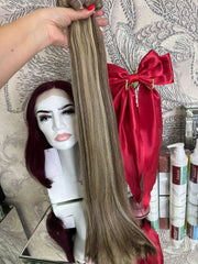 Extensii Tape On Par Natural Rusesc Balayage Blond Deschis Ciocolatiu
