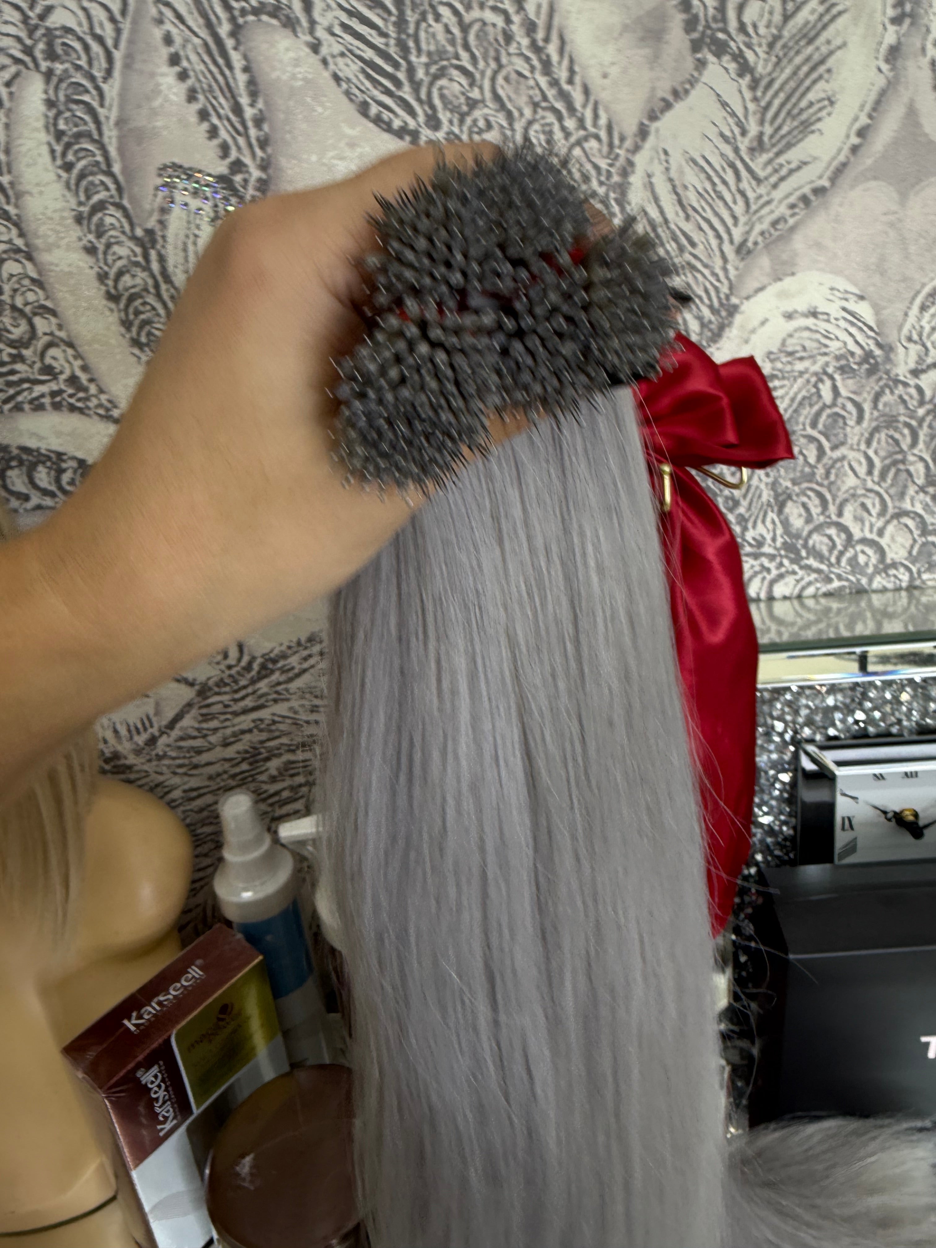 Extensii Nanoring Blond Par Rusesc Blond Gri