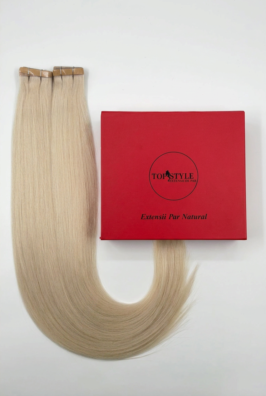 Extensii cu Banda Blond Platinat #60
