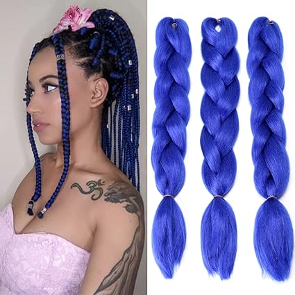 Extensii pentru Impletituri Box Braids Albastru Indigo
