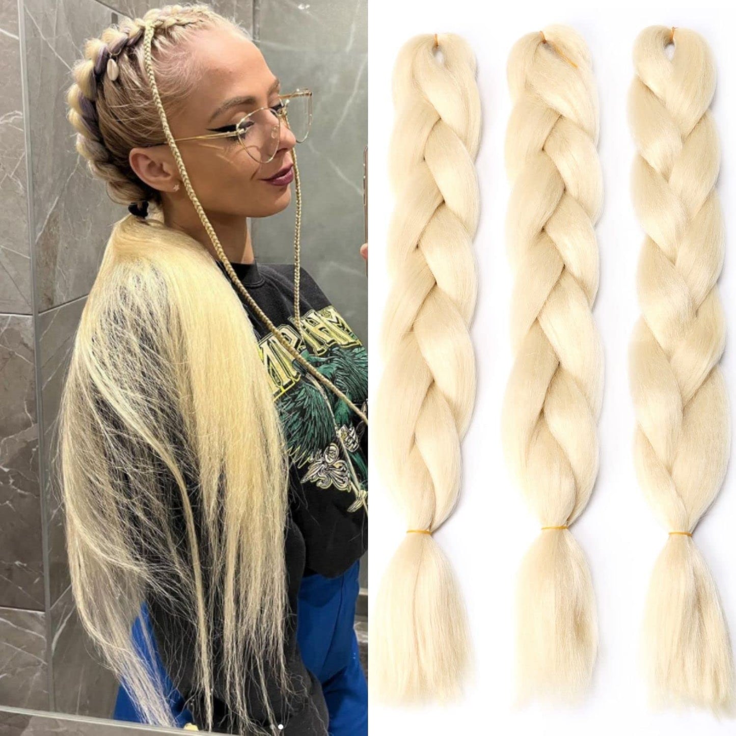 Extensii pentru Impletituri Box Braids Blond