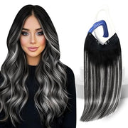 Tresa de par Flip-In premium Balayage Negru Grey
