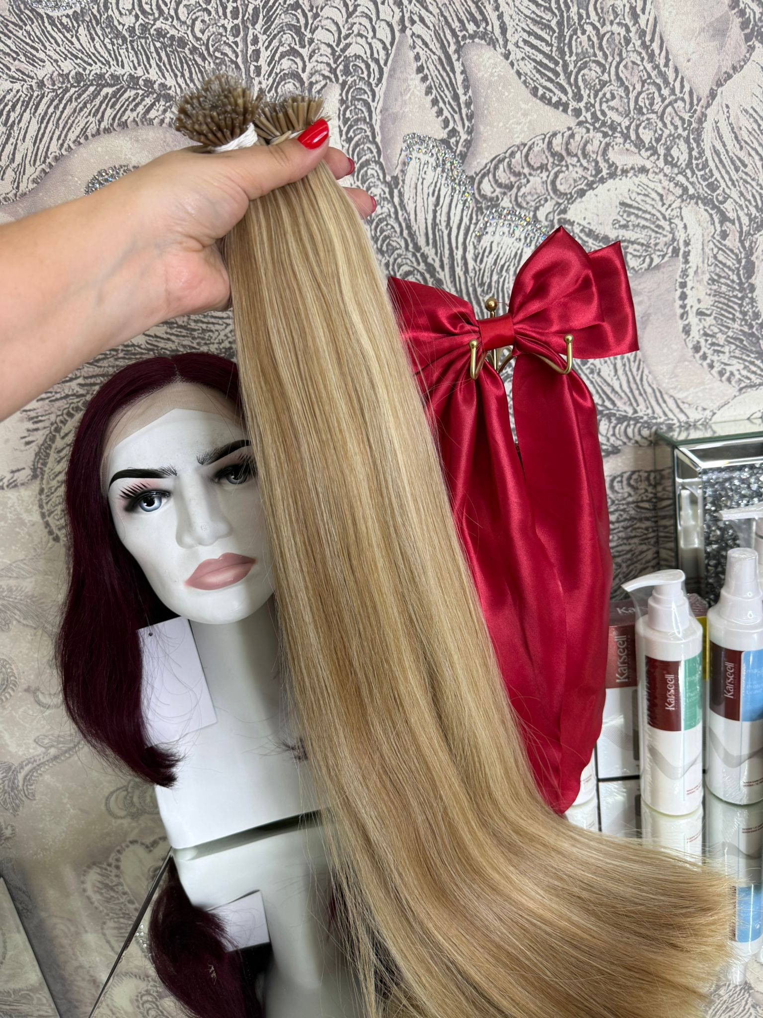 Extensii Nanoring Balayage Blond Deschis Blond Inchis Par Rusesc