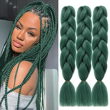 Extensii pentru Impletituri Box Braids Verde Zmarald