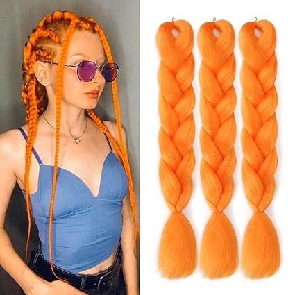 Extensii pentru Impletituri Box Braids Portocaliu