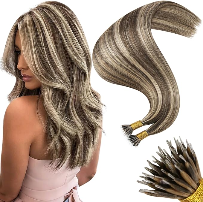 Extensii de par cu Nanoring Balayage Saten Blond