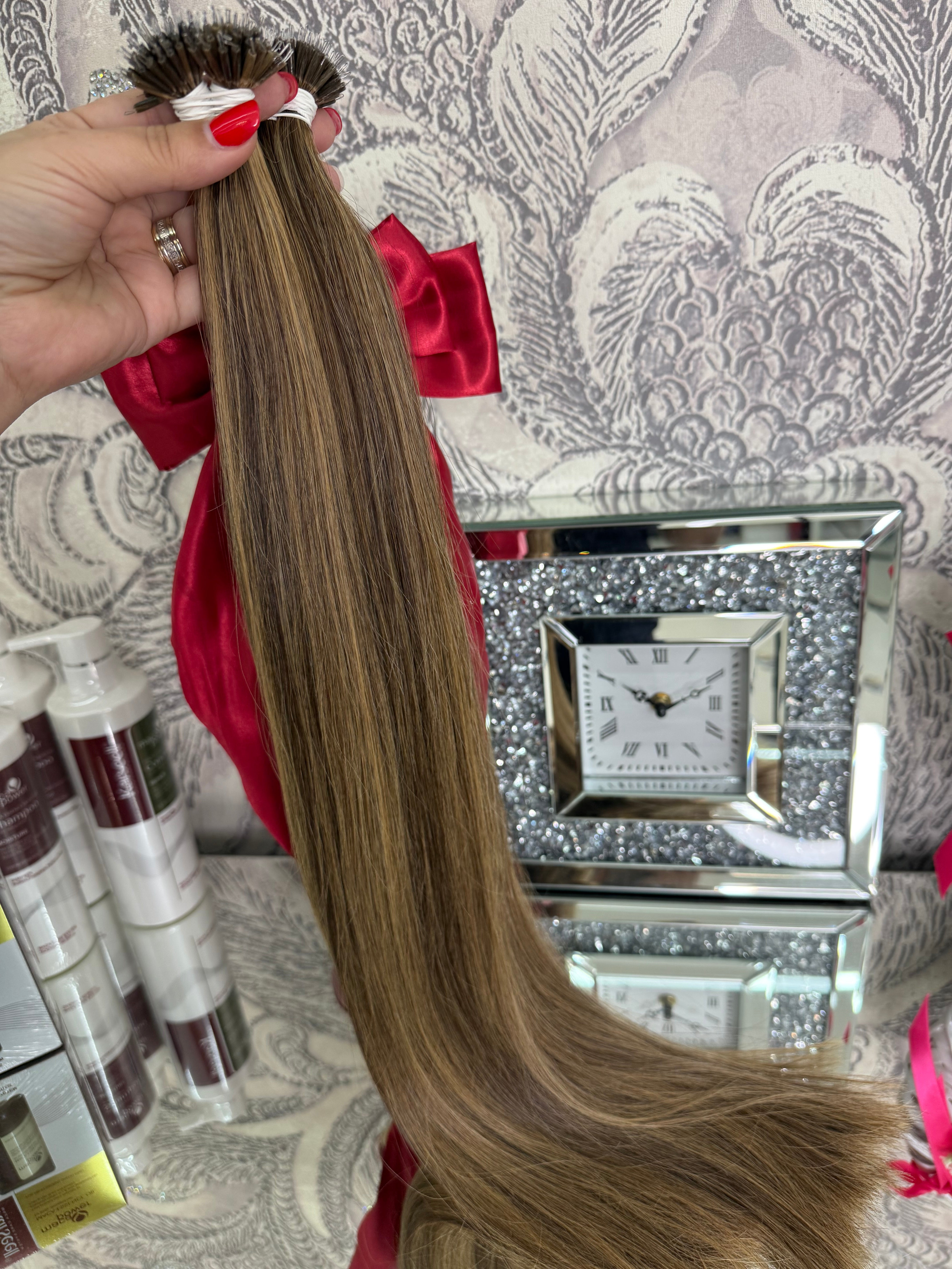 Extensii Nanoring Balayage Saten Ciocolatiu Saten  Aluna  Par Rusesc