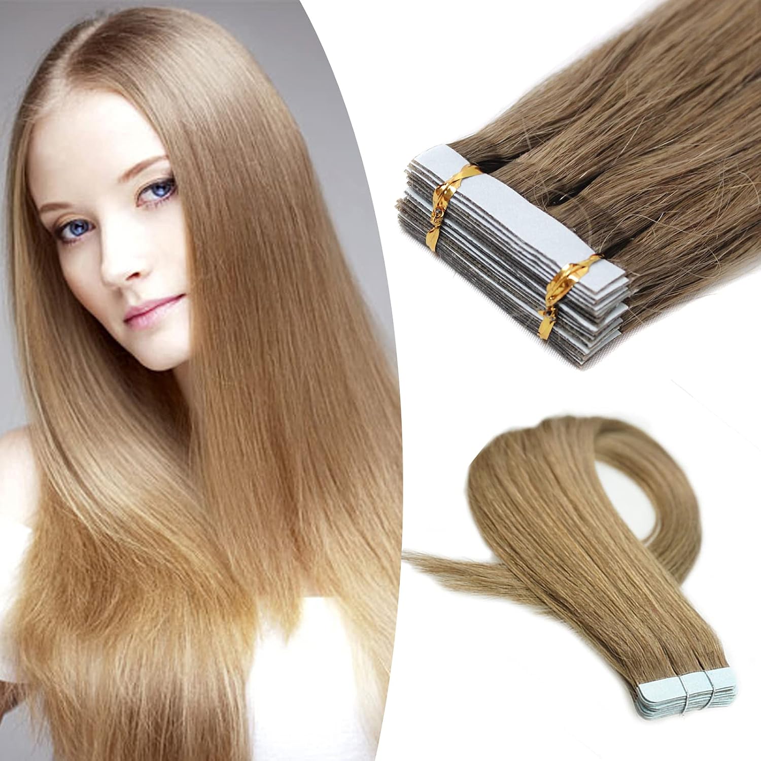 Extensii cu Banda Blond Bej #12