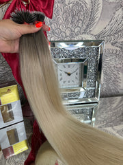 Extensii Nanoring Păr Rusesc Ombre Saten deschis Blond