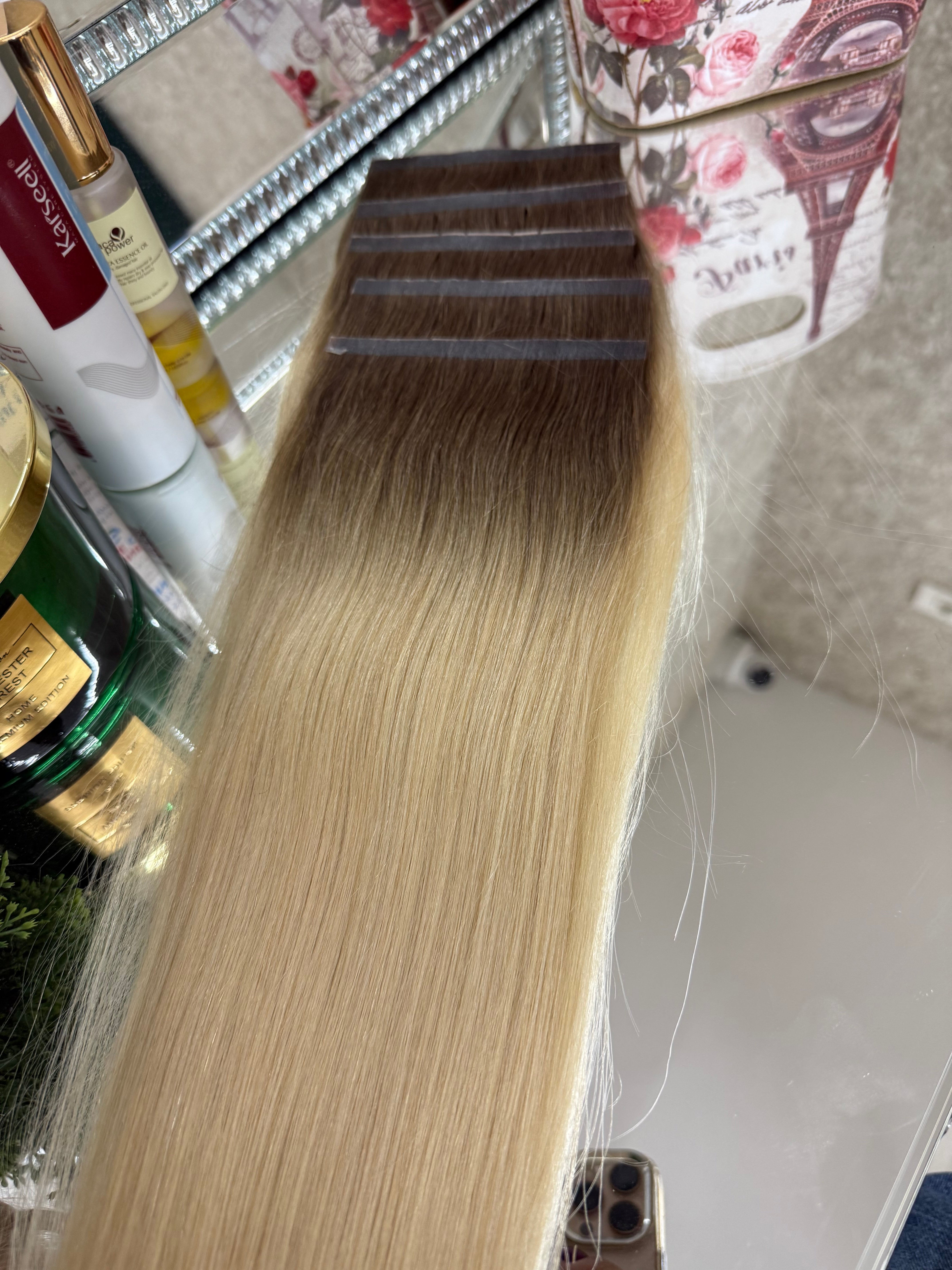 Extensii Par Natural Butterfly Ombre Saten Blond