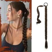 Coada de par pentru impletituri  Saten Ciocolatiu  70 cm