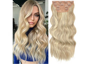 Extensii clip-on sintetic (dublu volum) Blond Miere suvitat, 200g 60cm