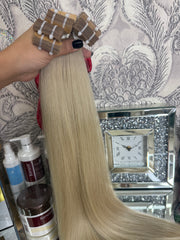 Extensii Tape On Par Natural Rusesc Blond Deschis