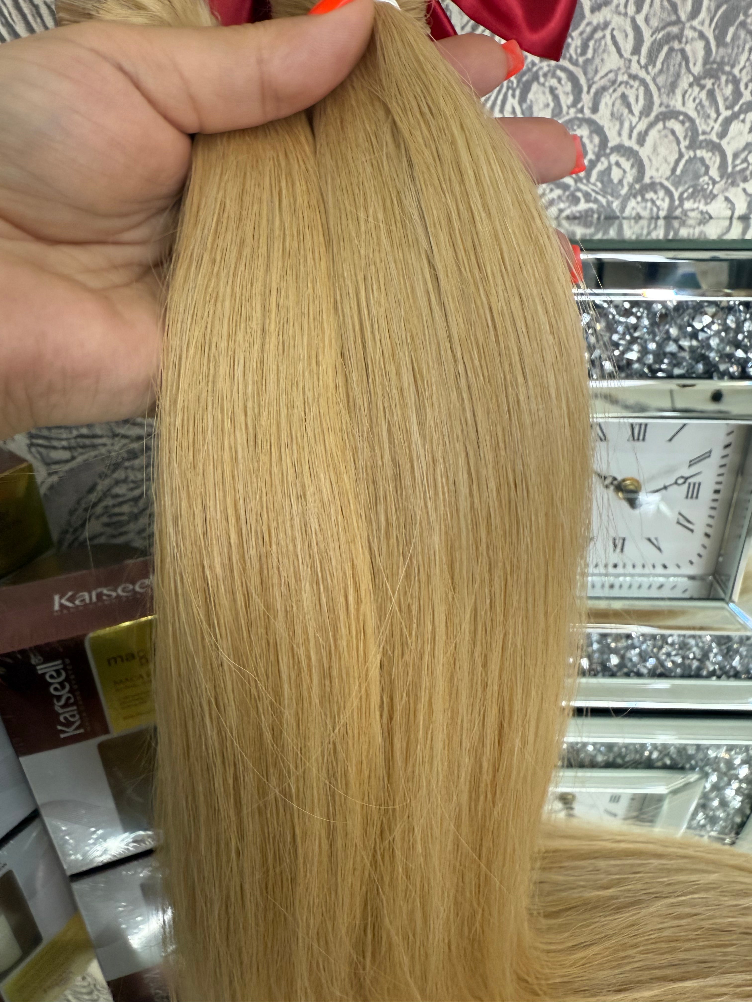 Extensii Tape On Par Natural Rusesc Blond Miere