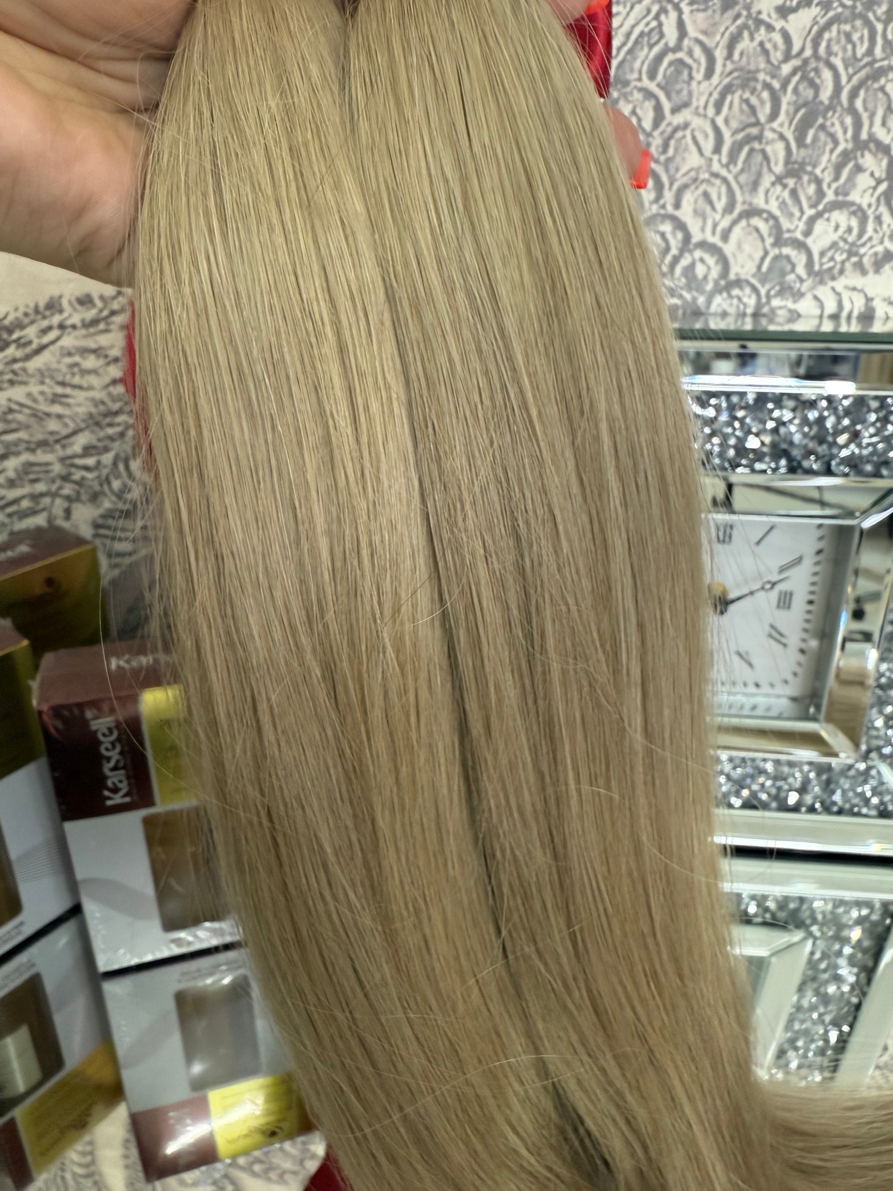 Extensii Tape On Par Natural Rusesc Blond Nisipiu
