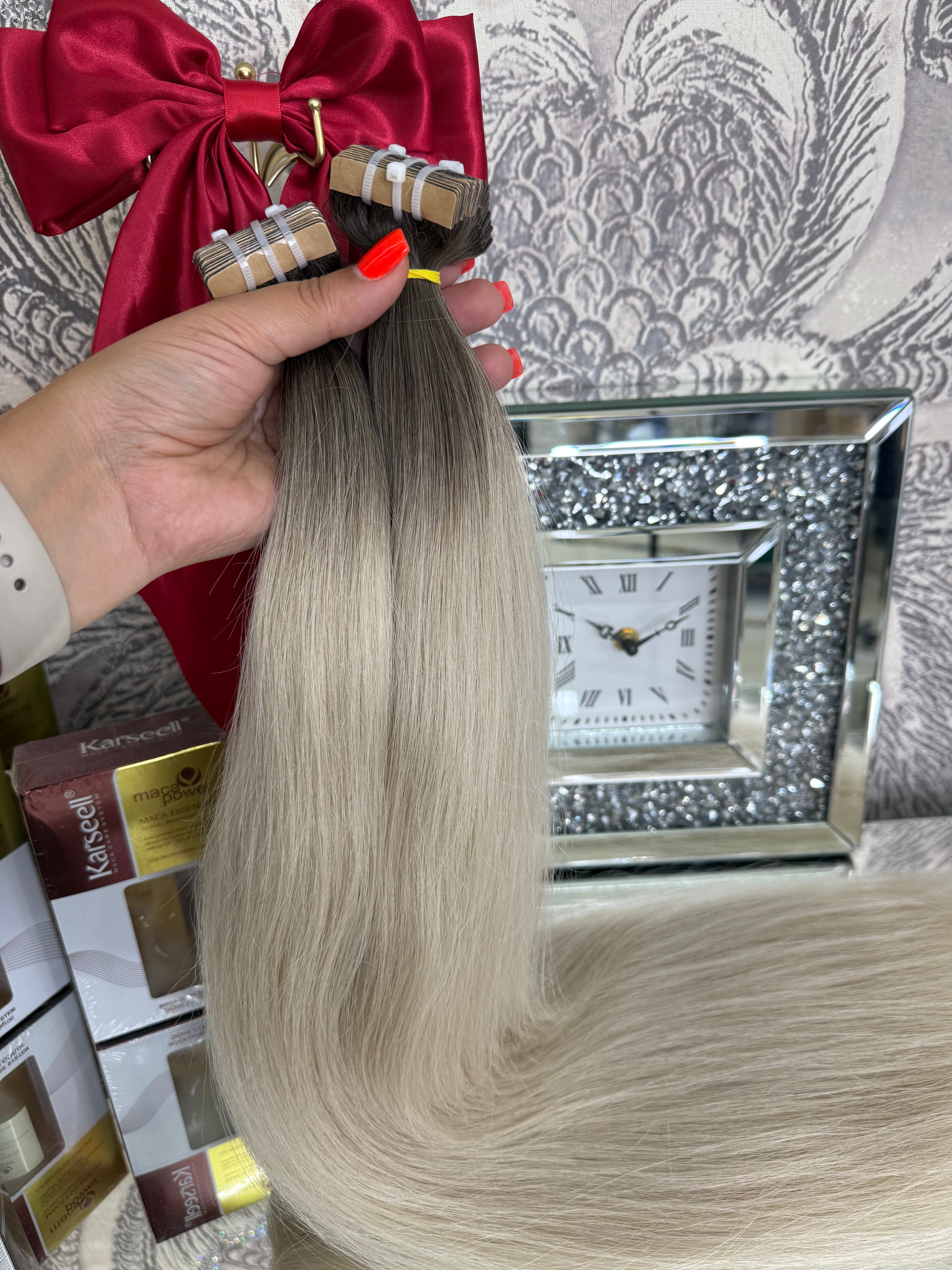 Extensii Tape On Par Natural Rusesc Saten Mediu /Blond Deschis #3/60