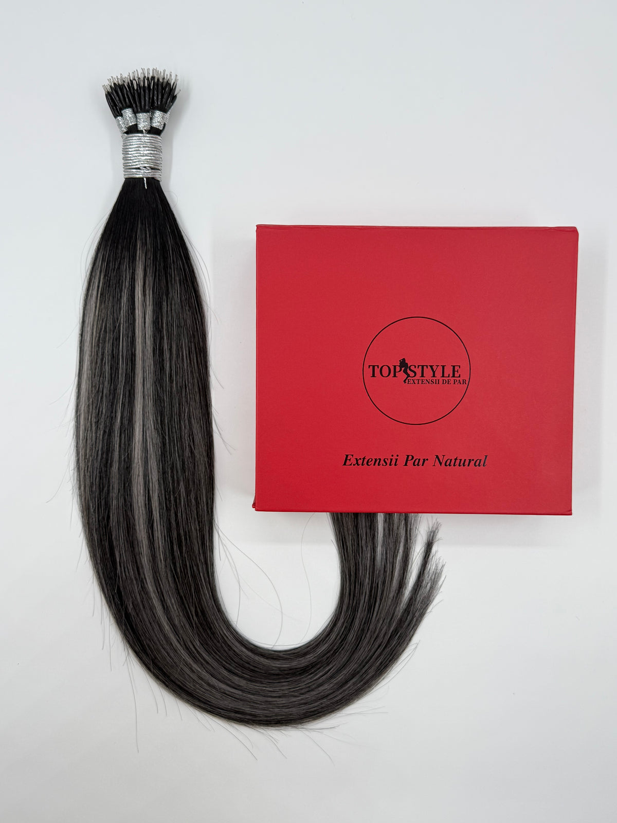 Extensii de par cu Nanoring Balayage Negru Grey