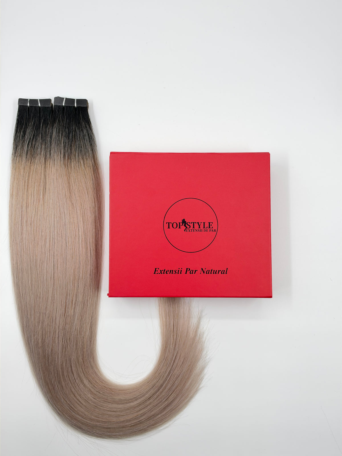 Extensii cu Banda Ombre Negru Grey #1#grey