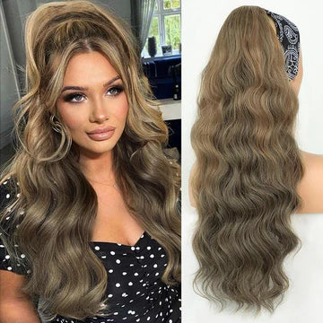 COADA PAR ONDULAT 70 CM - OMBRE SATEN DESCHIS / SATEN MEDIU