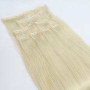 Extensii din păr rusesc Clip-On blond deschis
