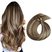 Extensii de par cheratina Balayage Saten Inchis Blond