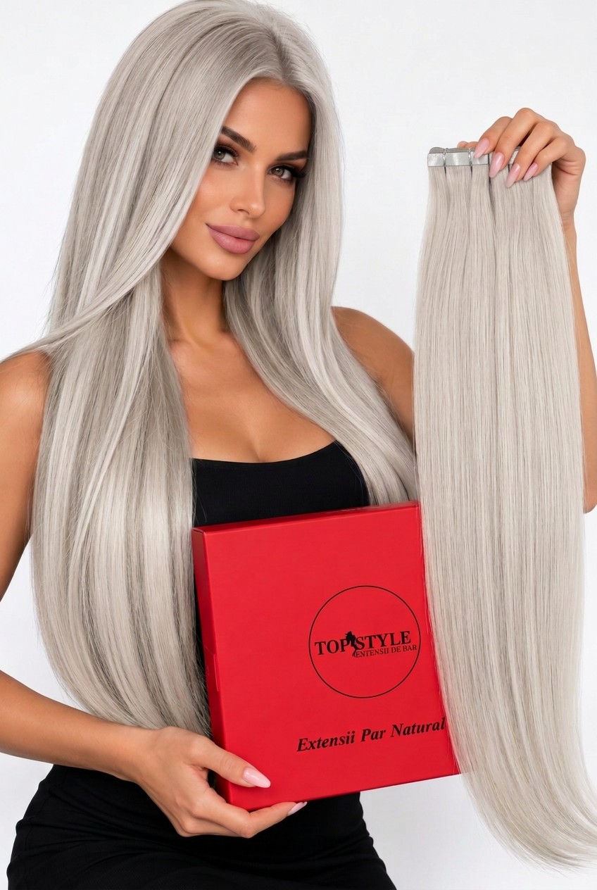 Extensii cu Banda Blond Silver