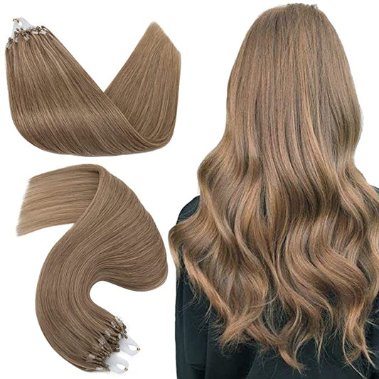 Extensii de păr cu microring Blond Inchis #12