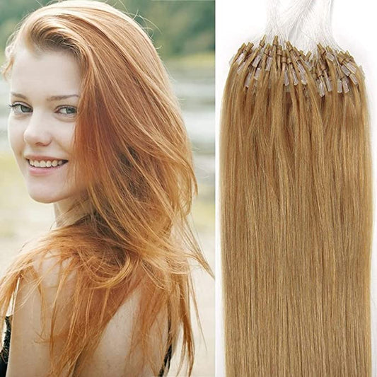 Extensii de păr cu microring Blond Strawberry #27