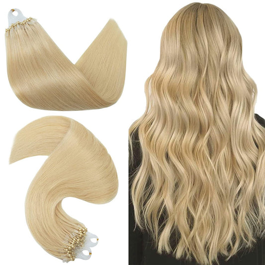Extensii de păr cu microring Blond Auriu #24