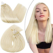 Extensii de păr cu microring Blond Platinat #613