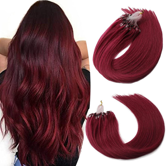 Extensii de păr cu microring Roscat Burgundy #33J