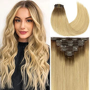 Extensii De Par Clip On Ombre Blond Aluna / Blond Deschis 8/60