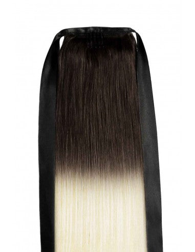 Coada din Par Natural Ciocolatiu Blond Deschis