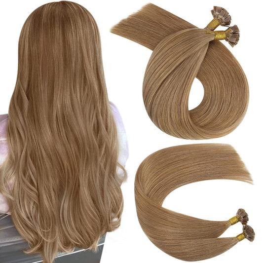 Extensii de păr cu cheratină Blond Închis #16