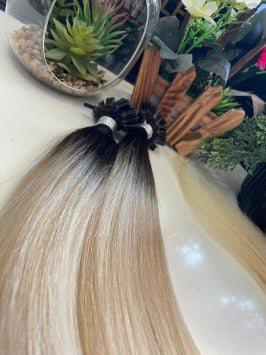 Extensii de par cheratina Ombre Brunet/Blond