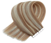 Extensii cu Banda Suvitat Saten Deschis Blond Deschis #8 # 60