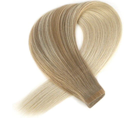 Extensii cu Banda Balayage Blond Deschis Blond Inchis #60#12