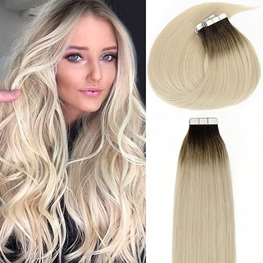 Extensii cu Banda Ombre Ciocolatiu Blond Deschis #3 #60