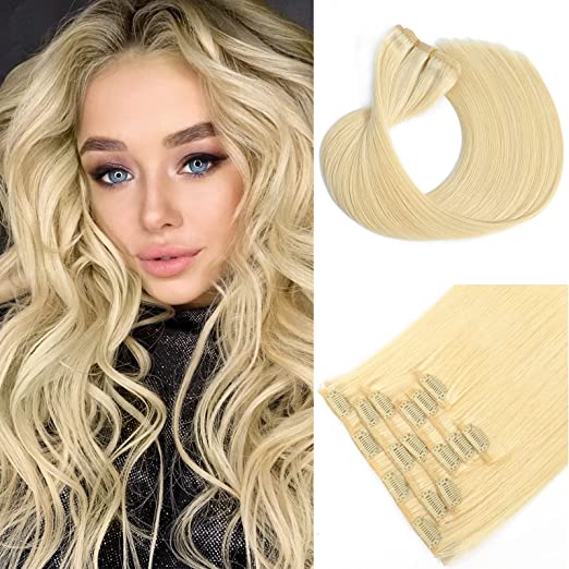 Extensii De Par Clip On Blond Platinat #613 VIP