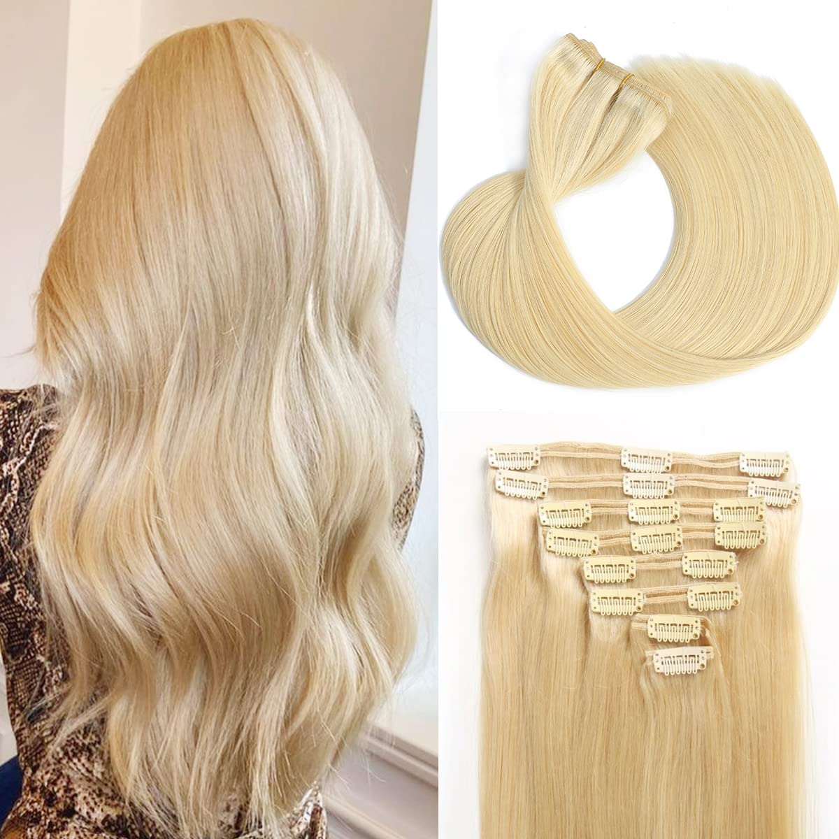 Extensii De Păr Clip On Blond Auriu #24
