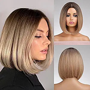 Peruca Par Sintetic Ombre Brunet Blond Bob #1Blond